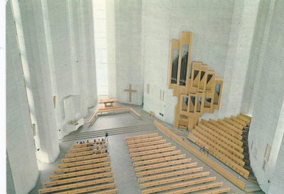 KIRKKOKORTTI - TAMPERE - KALEVAN KIRKKO - SISÄKUVA - 1