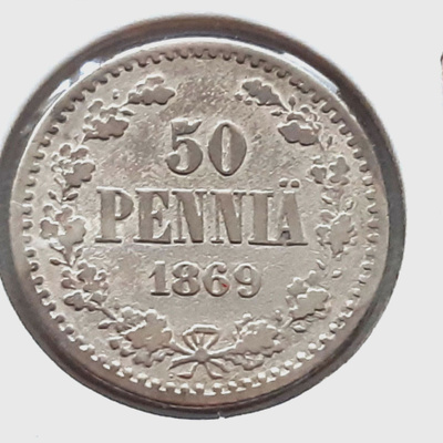 50 penniä 1869.