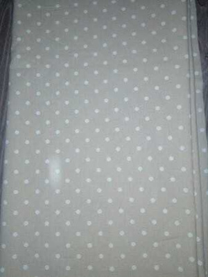 Beige valkoinen puuvillakangas 140x190cm