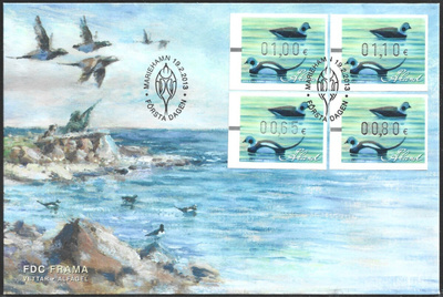 FDC Åland 2013 Houkutuslintuja II FRAMA sarja LaPe ATM Å 25