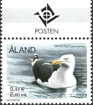 Åland 2000  Lintuja  2,60 mk välilöpari logo ** LaPe 170