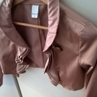 Vila roosa / puuterinsävyinen lyhyt Jakku / Bolero - koko XS - pikkukuva 1