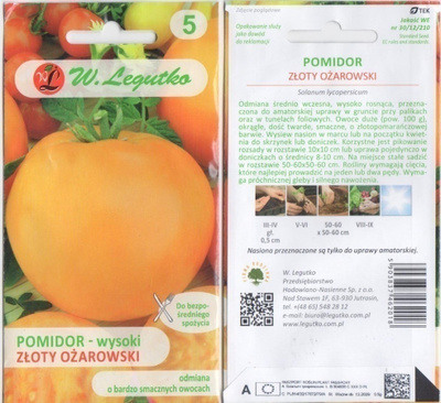 Tomaatti "Zloty Ozarowski" siemenet #