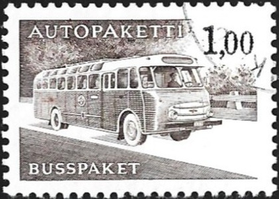 1963 AP 13  ruskea 1,00 mk yEG leimattu LaPe AP 13 y
