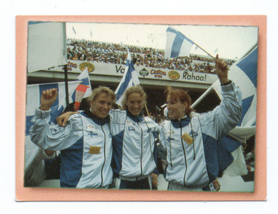 Purkkakuva EM Helsinki '94 Voiton Riemuan Purukumikuva