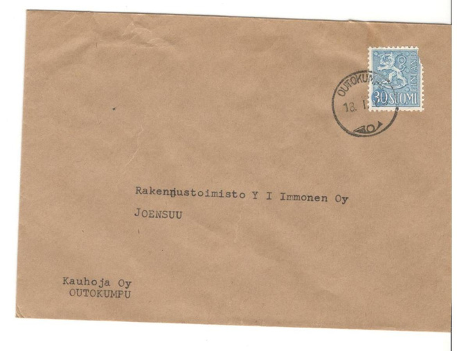 Outukumpu,  v. 1963  firmakuori kotiseutukeräilijälle