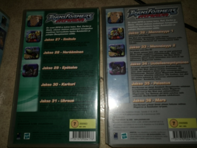 VHS videokasetti Transformer 1 kpl osa 8