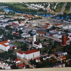Iisalmi, kirkko, keskustaa, sillat, ilmakuvapk, p. 1980 - pikkukuva 1