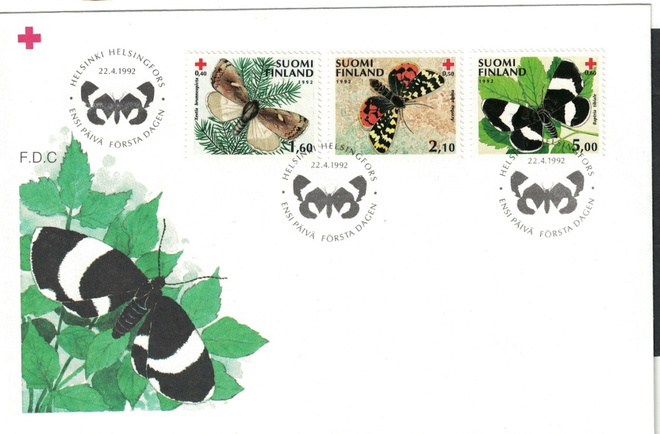 PR-92, Perhosia, Siisti FDC, ei kulkenut