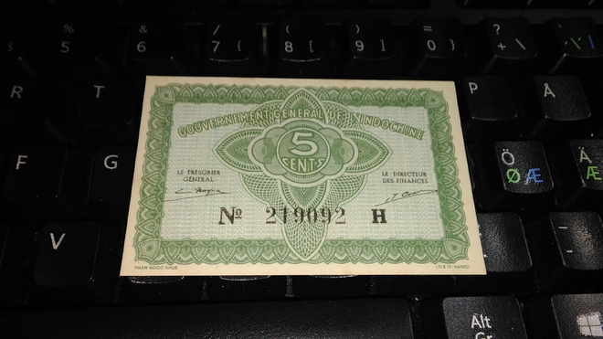 Indochine Indokiina 5 Cents 1942-43 P88 UNC-