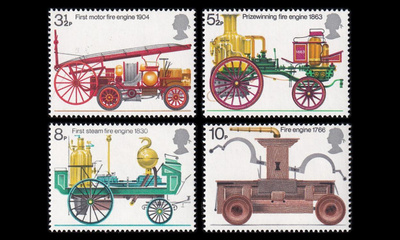 Iso-Britannia 646-9 ** Vanhoja paloautoja (1974)