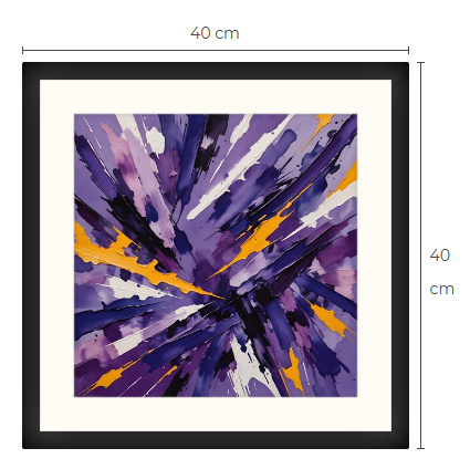 Uusi abstrakti Art Print paspis & kehys 40 cm x 40 cm