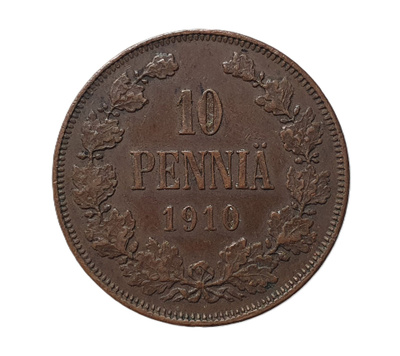 Suomi 10 Penniä -- 1910