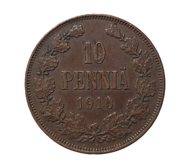 Suomi 10 Penniä -- 1910