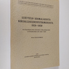 Luettelo suomalaisista kirjallisuudentutkimuksista 1938-1950 - pikkukuva 1
