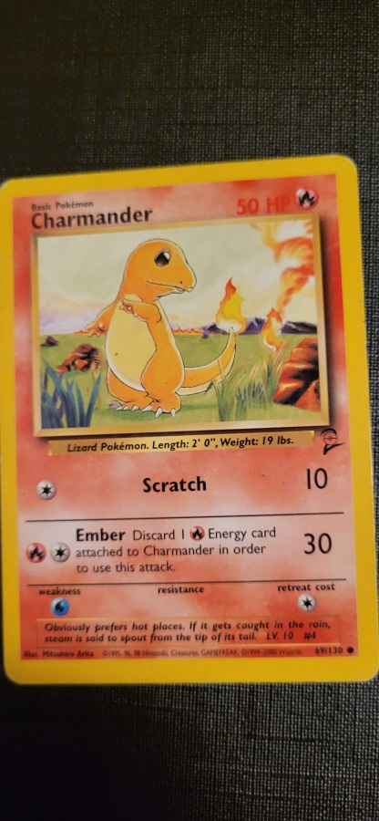 Charmander #69 Base Set 2 common Pokemon CCG card