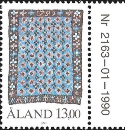 Ål 1990 Yleismerkit 13,00 mk välilöpari numero ** LaPe 041