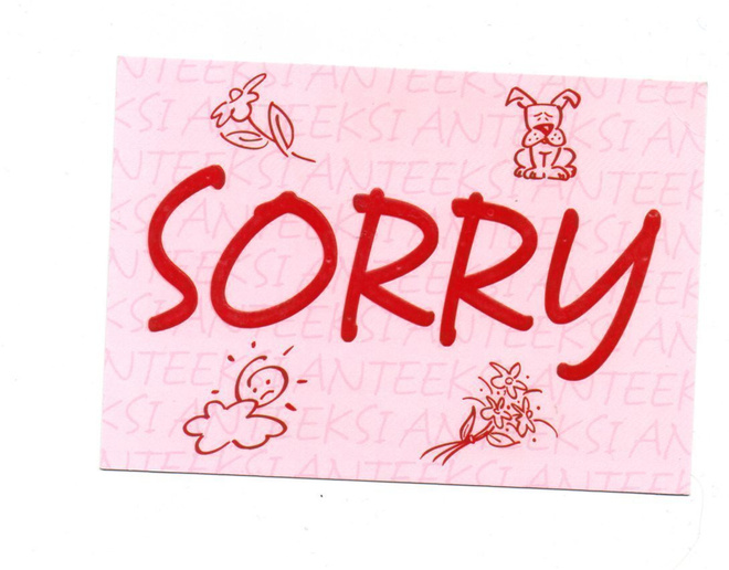 °°SORRY....°° -KORTTI /Papron