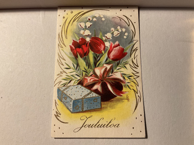Postikortti Hyvää joulua! 1955
