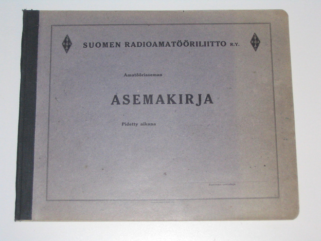 SRAL Amatööriaseman ASEMAKIRJA 1947-1950 OH2RU