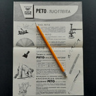 Kone ja Terä Oy - Peto tuote esite n.1962 - pikkukuva 1