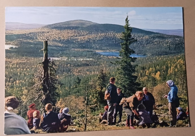 Kittilä, Sirkka, maisema Leviltä, retkeläisiä, ei p.