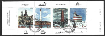 Åland 1992 Vihko ÅV 1  Majakoita EP leima Lape 057-060