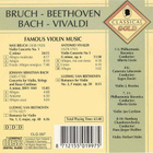 Bruch • Beethoven • Bach • Vivaldi • Famous Violin CD - pikkukuva 2
