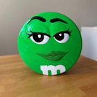 Vihreä M&M pyöreä purkki - pikkukuva 1