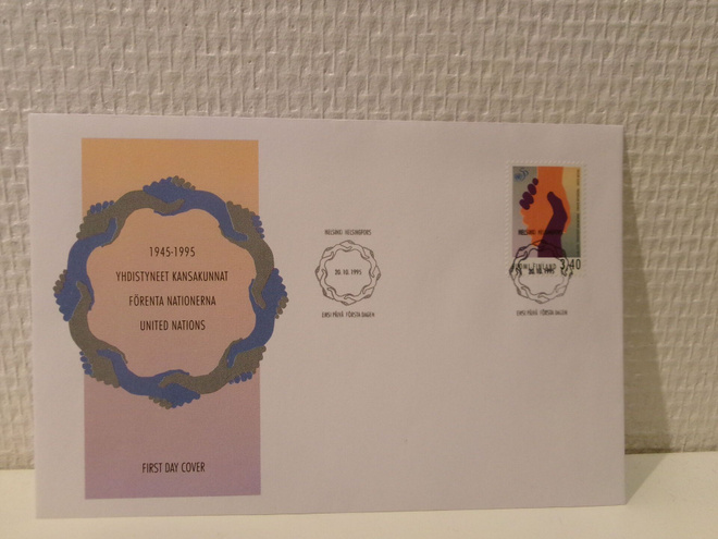 FDC- ensipäiväkuori - YK 50 vuotta - 1995