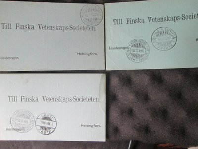 Suomen Suuriruhtinaskunta 1895-1896: kolme säähav.korttia
