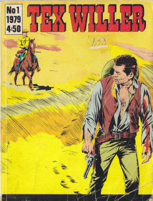Tex Willer 1/1979 Neljä saastaista konnaa Tehtävä Great Fall