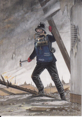 Palomies, Fireman, The London Fire Brigade. c.1965,    e95