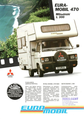 Mitsubishi L-300 Euramobil -esite 80-luvun lopusta