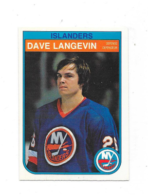 1982-83 OPC #204 Dave Langevin New York Islanders