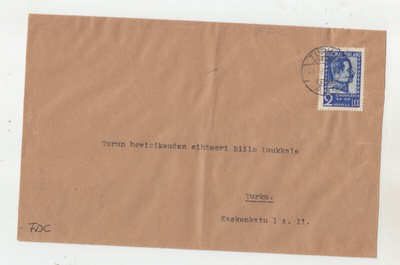 FDC 1937 Mannerheim.