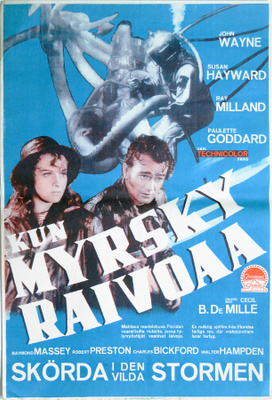 Elokuvajuliste: Kun myrsky raivoaa (John Wayne)