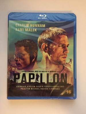 Papillon (Blu-ray) Rami Malek, Charlie Hunnam (2018) UUSI