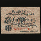 Saksa Notgeld 10 Pfennig, Bingerbrück 1917 VF - pikkukuva 1