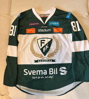 Färjestad BK / CCM -jääkiekkopaita, numero 81, koko XL