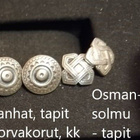 KALEVALA, hopeiset korvakorut, tapit: OSMAN SOLMU ja pyöreät - pikkukuva 1