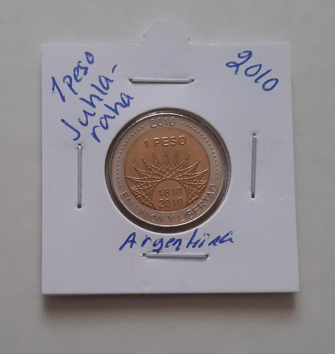 Argentina 1 peso Mar de Plata juhlaraha 2010