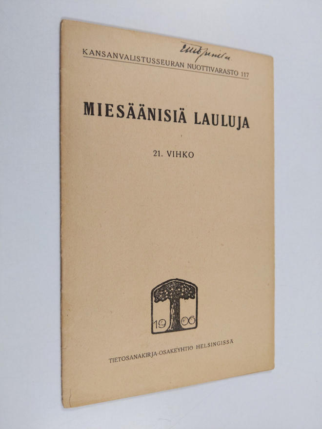Miesäänisiä lauluja : 21. vihko
