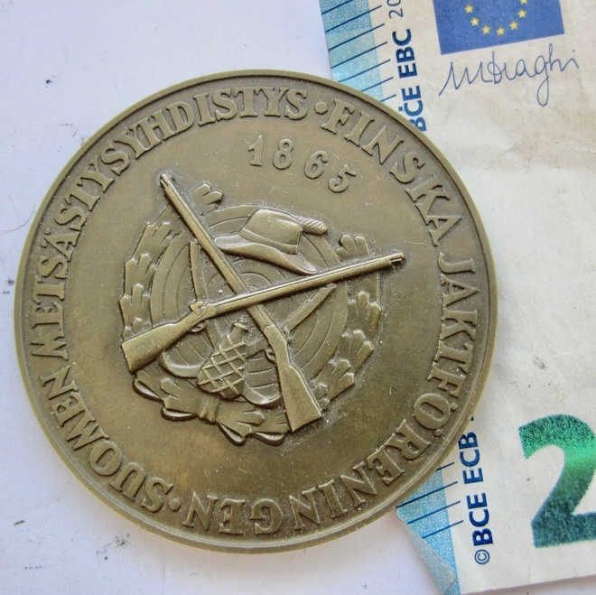 VANHA Mitali Metsästys Yhdistys 1865 Ammunta 1965