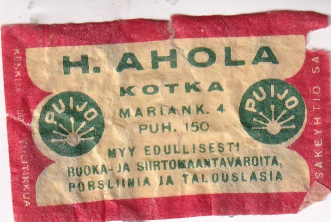 Kotka. H. Ahola,  Osakeyhtiö Savo  s3