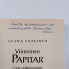 Saana Saarinen : Viimeinen papitar : inkarnaatioromaani (... - pikkukuva 3
