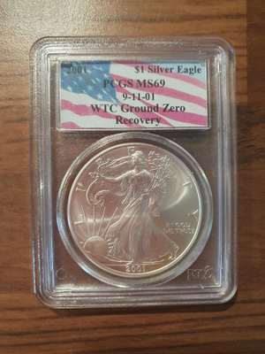 1 Dollar American Eagle PCGS MS69 WTC Ground Zero Recovery