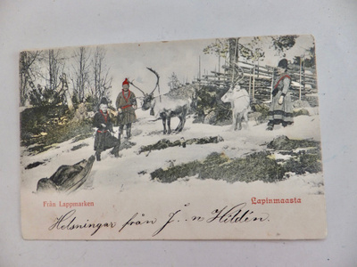 VANHA Postikortti Lappi 1902