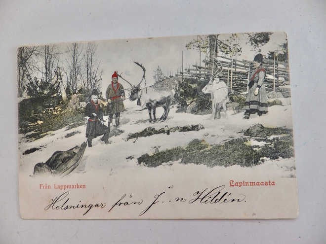 VANHA Postikortti Lappi 1902