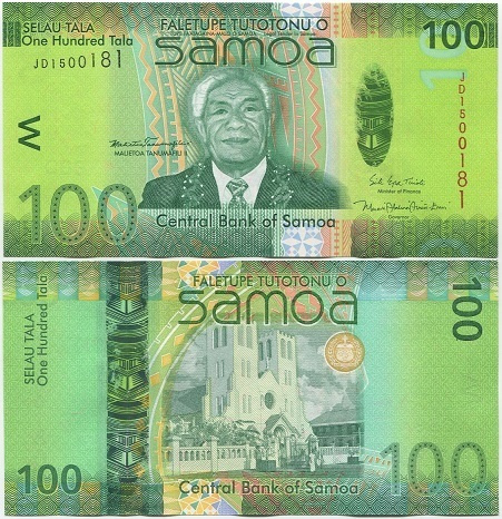 Samoa 100 Tala 2017 UNC